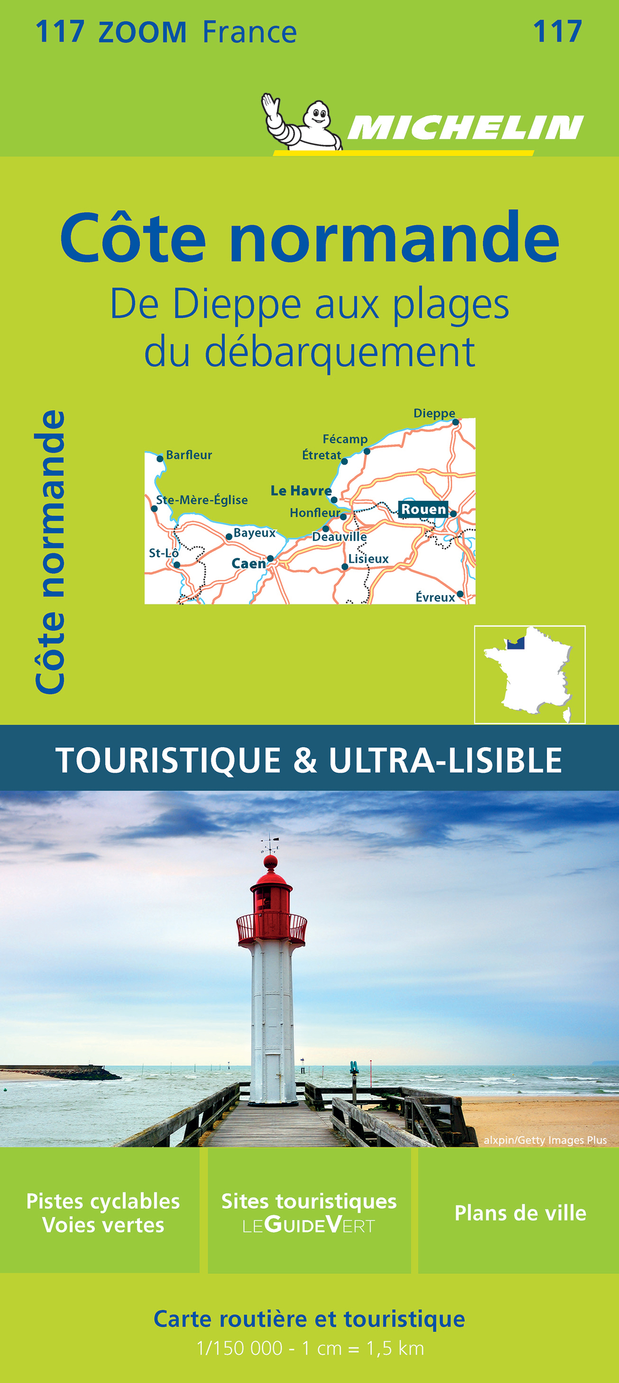 117 CARTE ZOOM 117 COTE NORMANDE DE DIEPPE AUX PLAGES DU DEBARQUEMENT