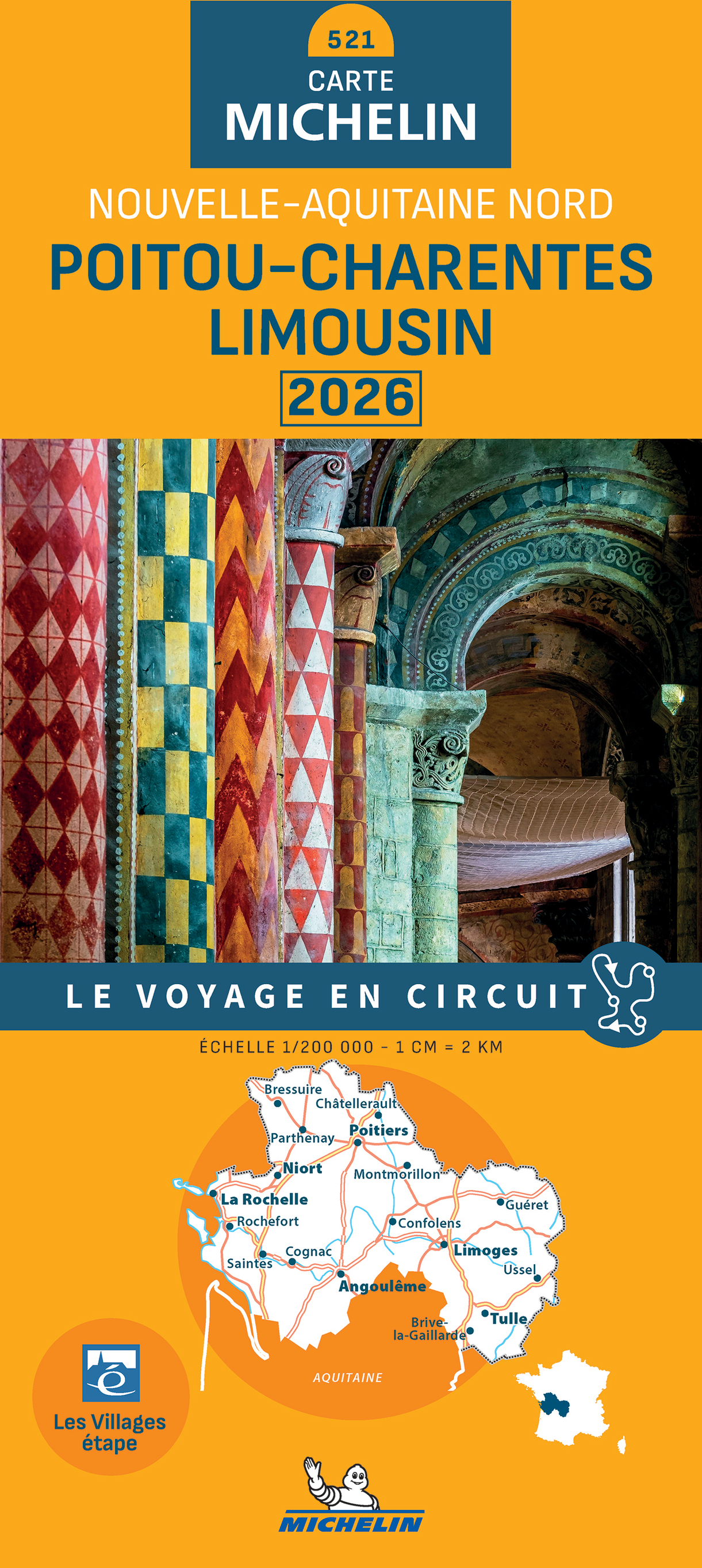 CARTE REGIONALE POITOU-CHARENTES LIMOUSIN 2026 - NOUVELLE-AQUITAINE NORD