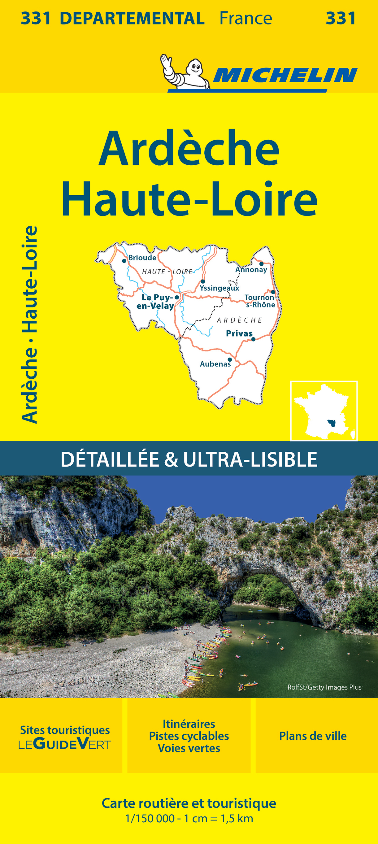 CARTE DEPARTEMENTALE 331 ARDECHE/HAUTE-LOIRE