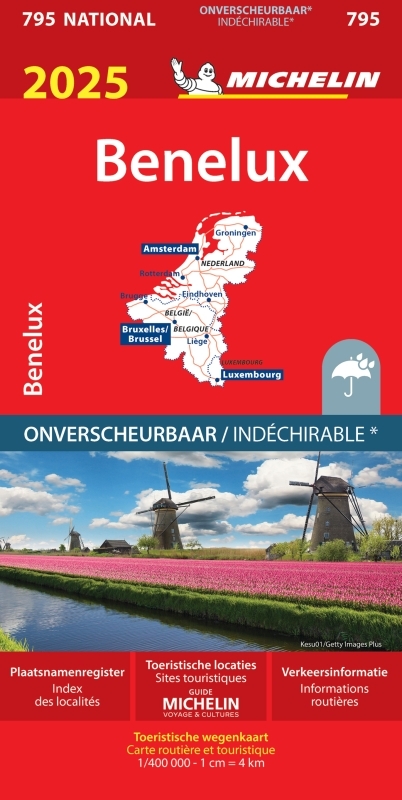 Carte Nationale Benelux 2025 - Indéchirable