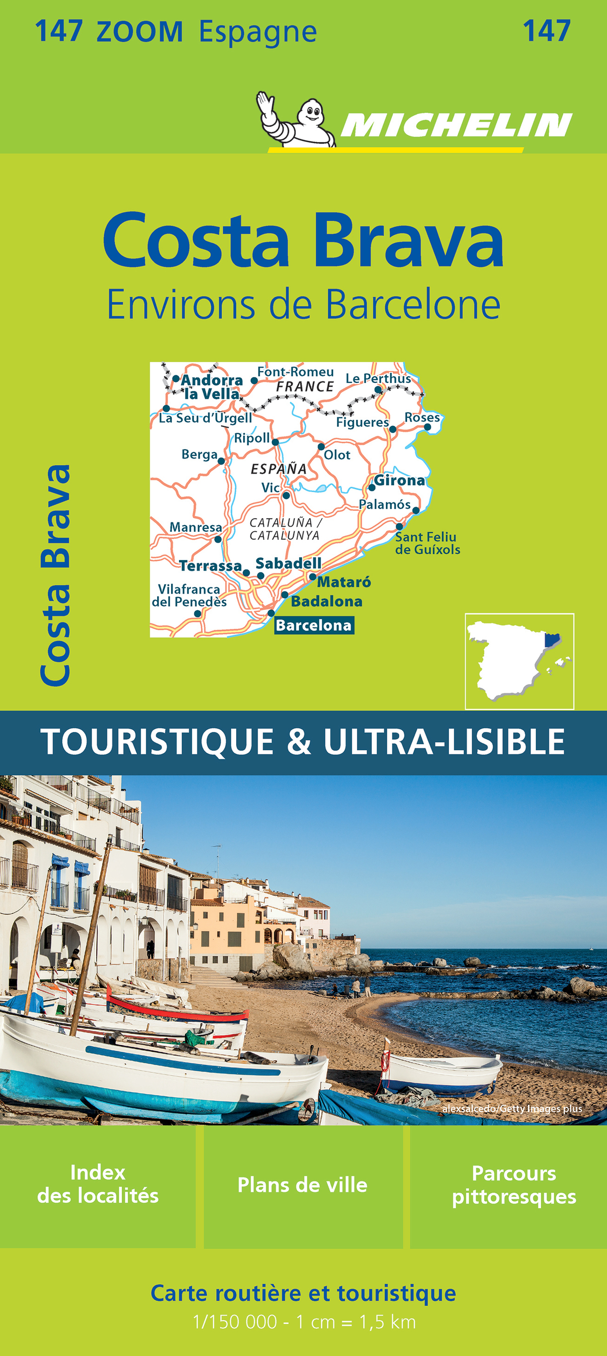 CARTE ZOOM 147 ENVIRONS DE BARCELONE, COSTA BRAVA 2017