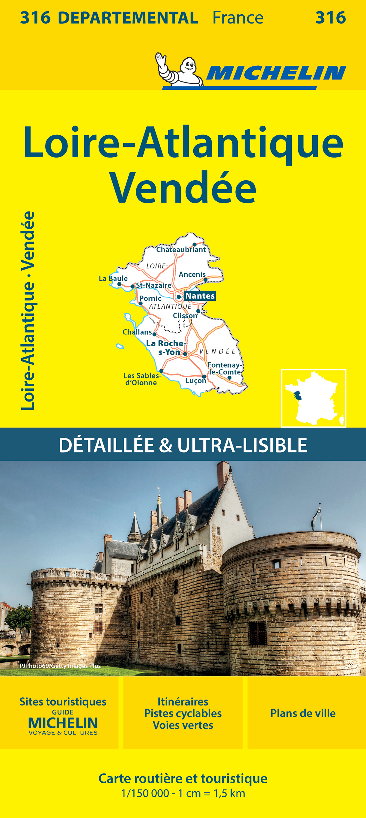 CARTE DEPARTEMENTAL 316 LOIRE - ATLANTIQUE, VENDEE
