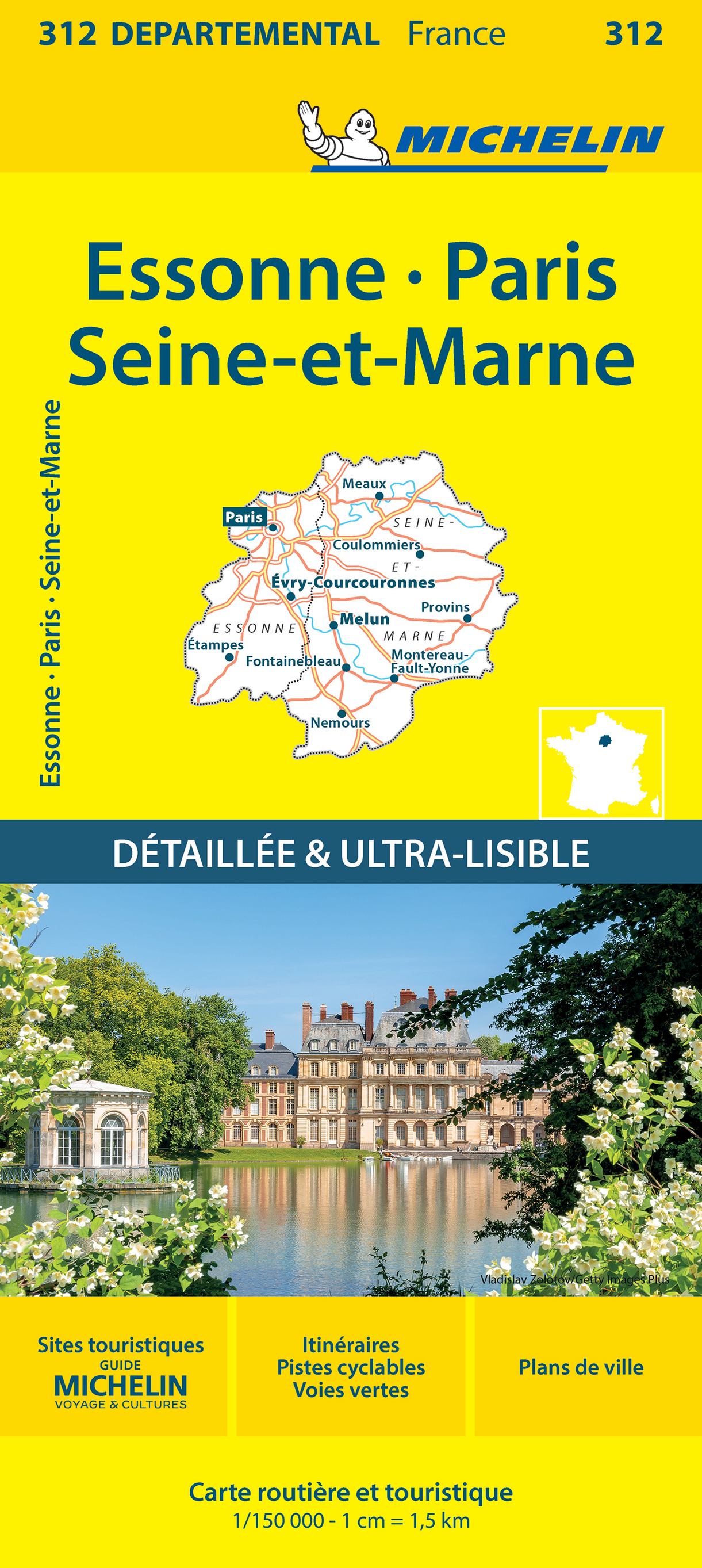 CARTE DEPARTEMENTALE 312 ESSONNE, PARIS, SEINE-ET-MARNE