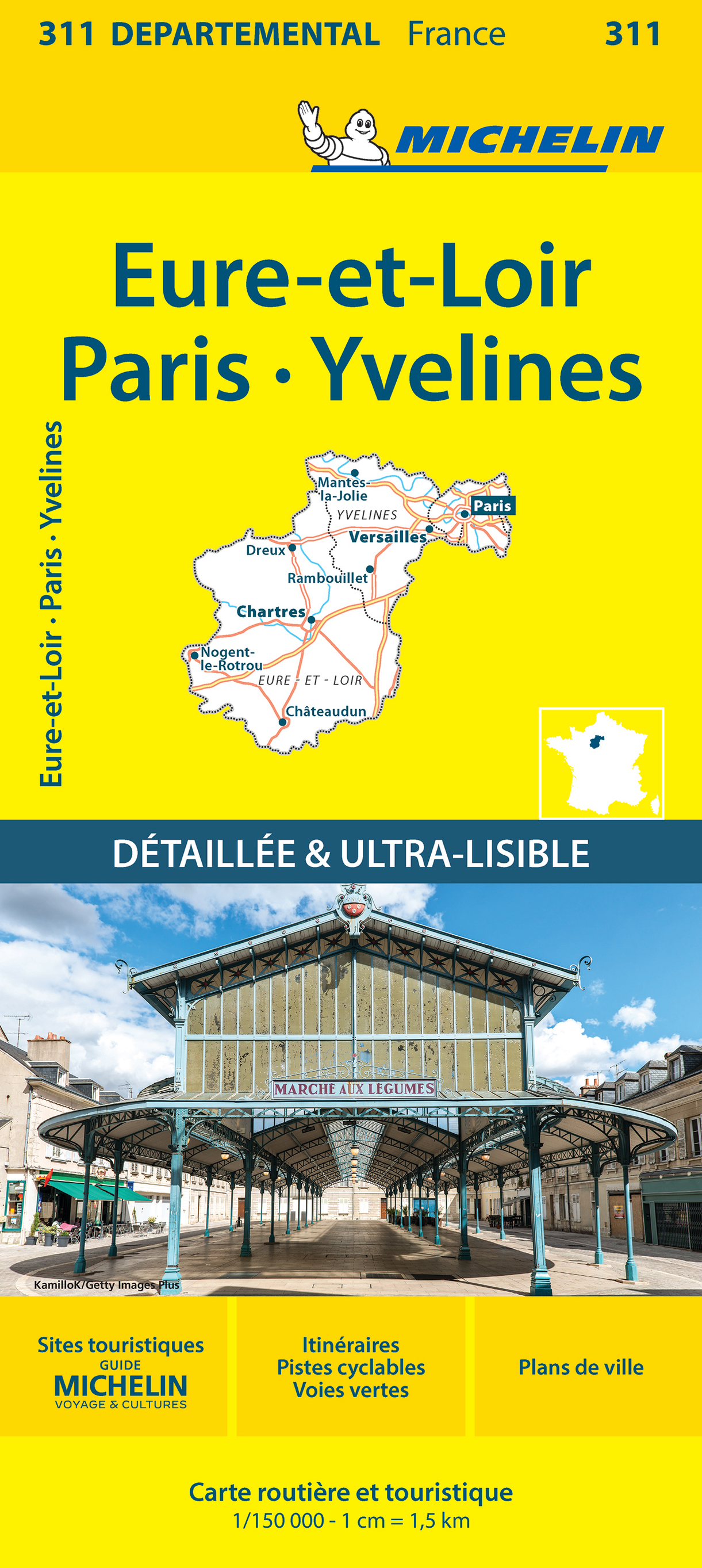 CARTE DEPARTEMENTALE 311 EURE-ET-LOIR, PARIS, YVELINES 311