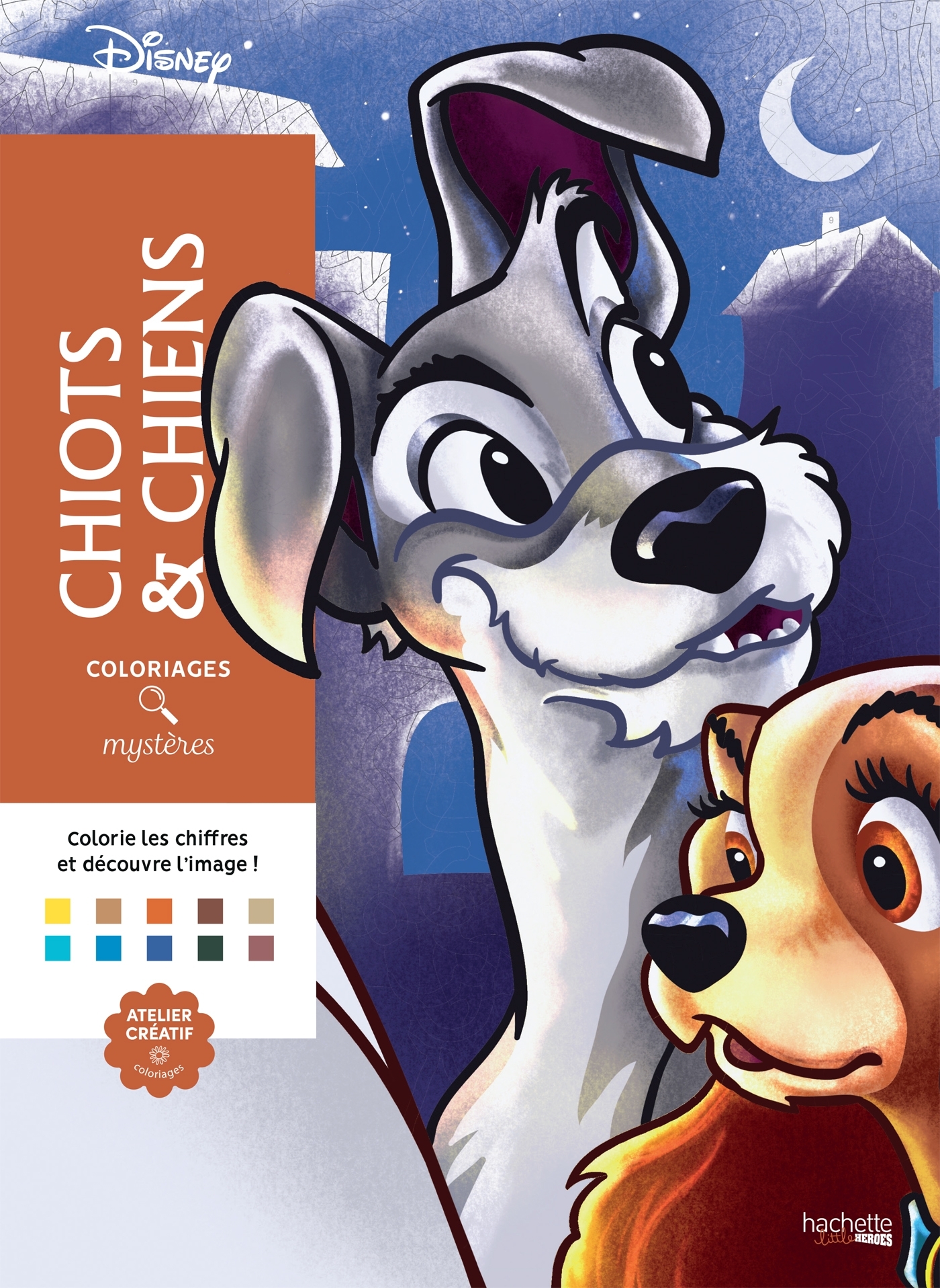 Coloriages mystères Disney - Chiots et chiens - Colorie les chiffres et découvre les images !