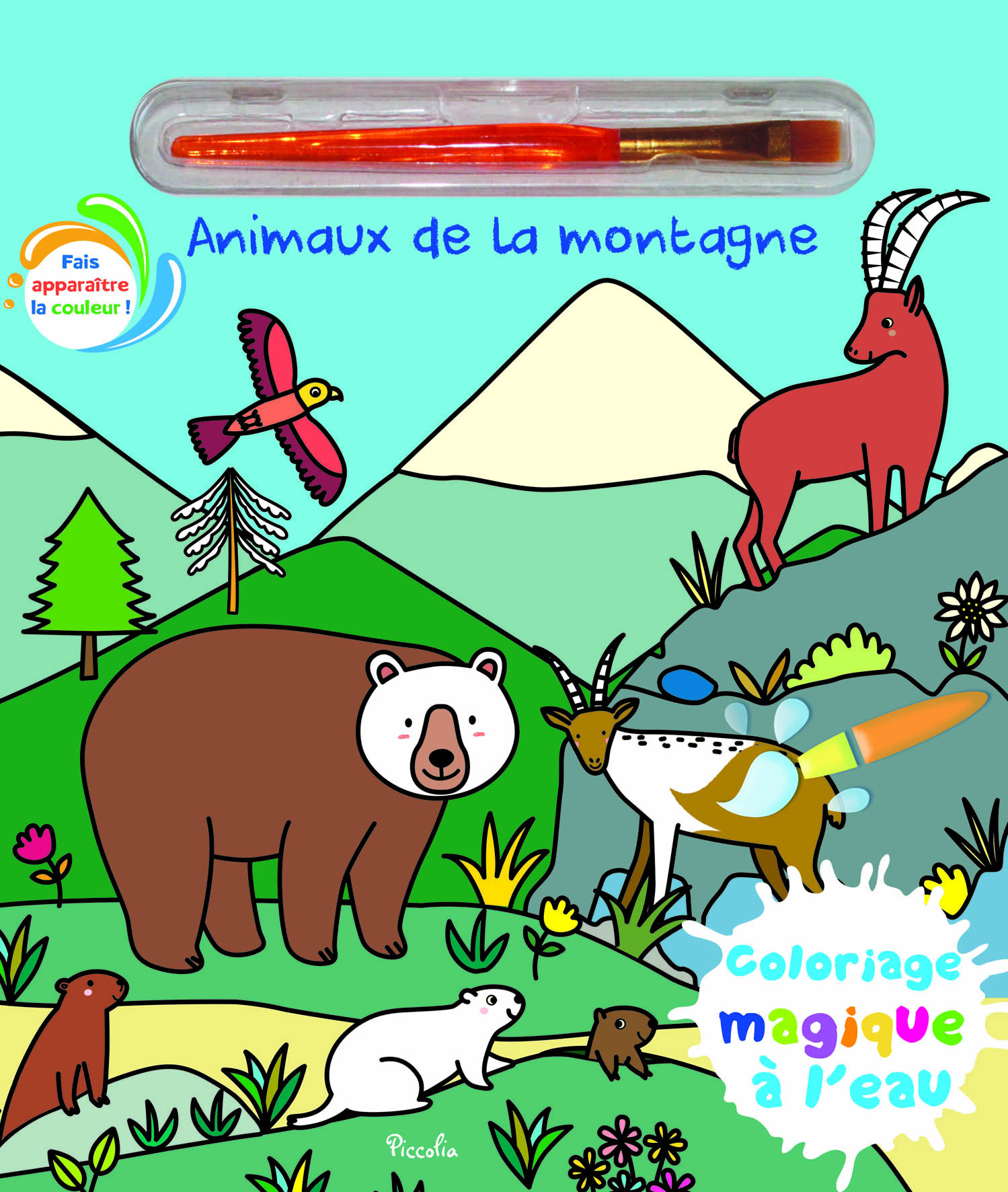 ANIMAUX DE LA MONTAGNE - COLORIAGE MAGIQUE A L´EAU