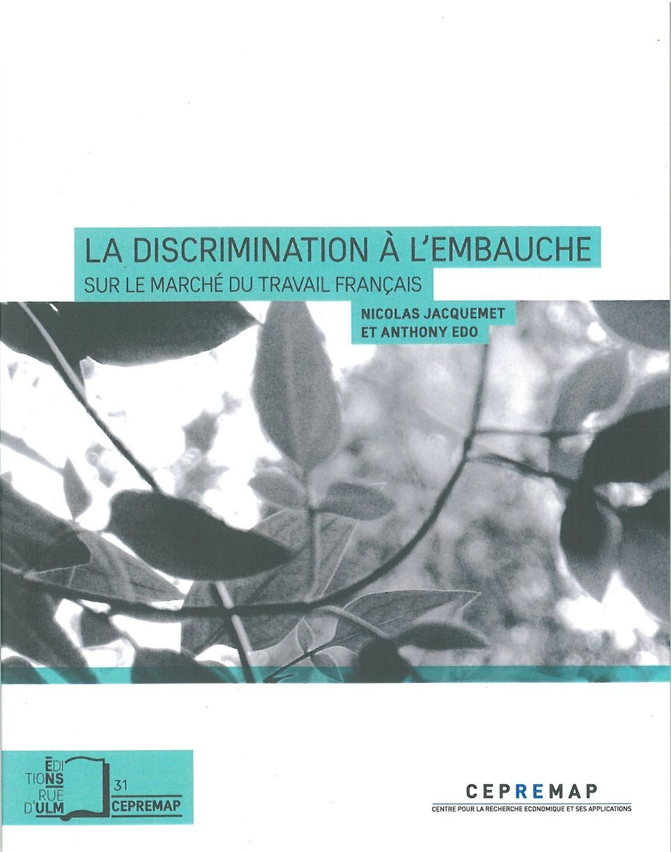 La Discrimination a l'Embauche - Sur le Marche du Travail Français