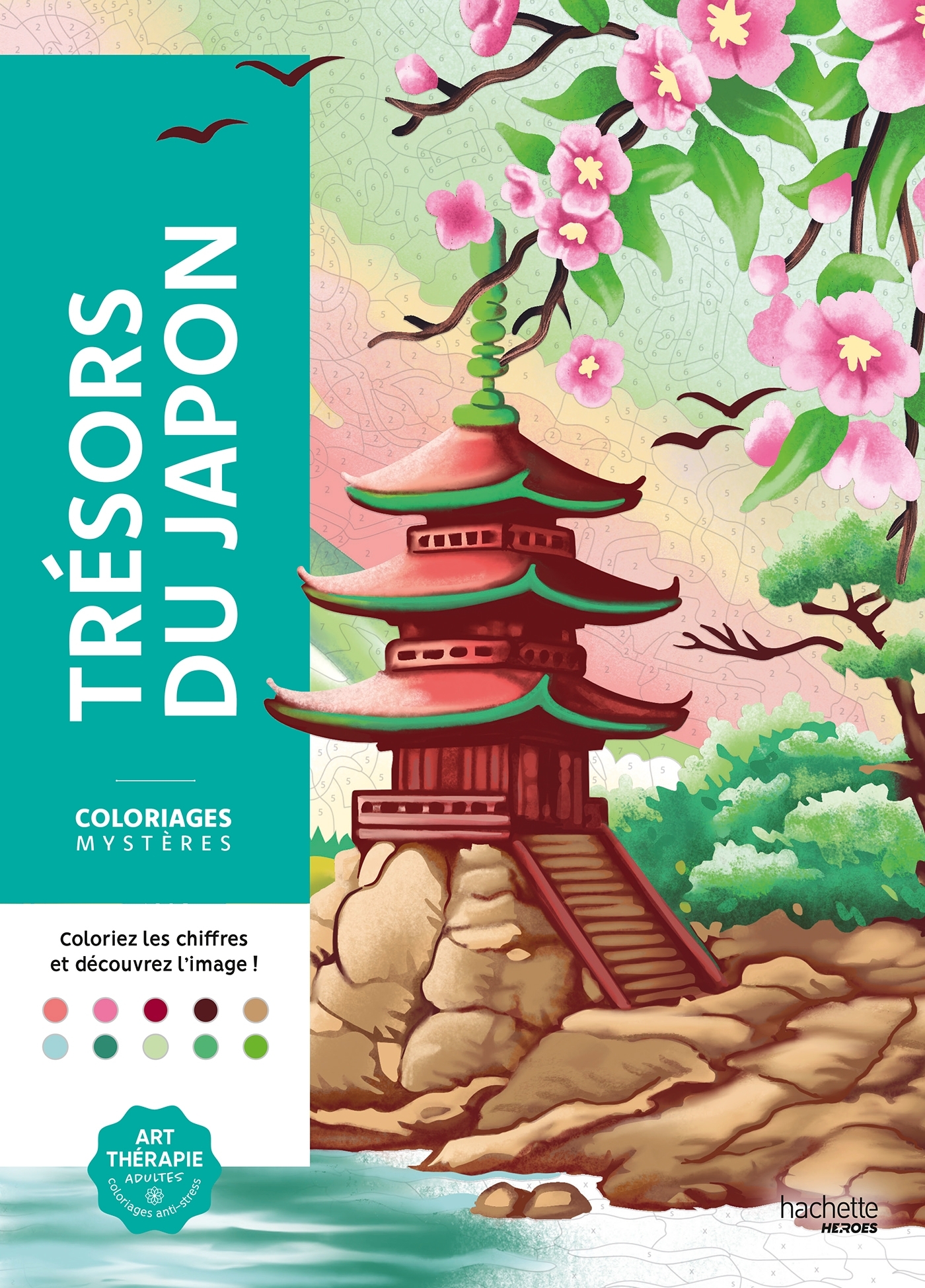 Coloriages mystères Trésors du Japon - Coloriez les chiffres et découvrez l'image