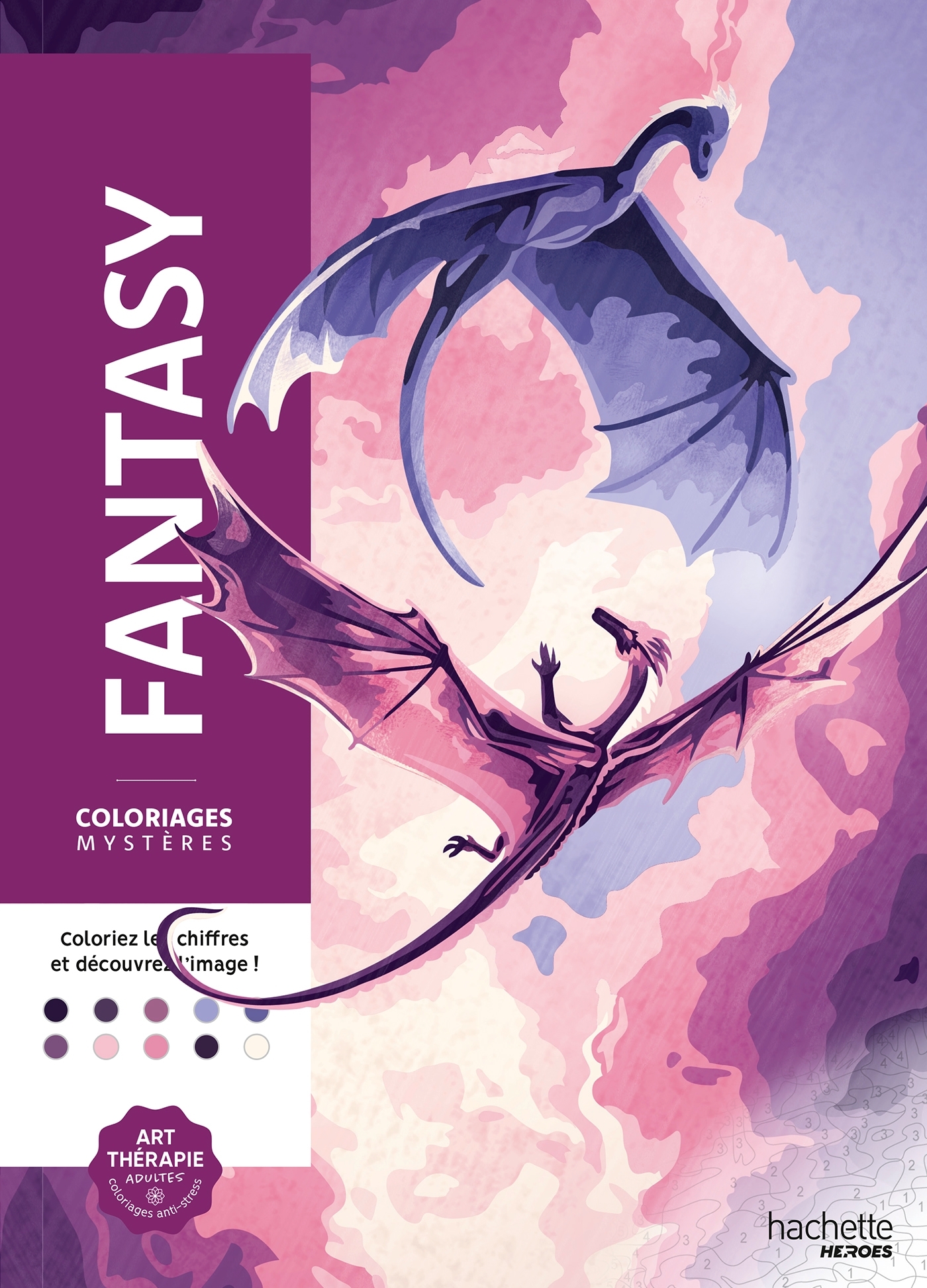 Coloriages mystères Fantasy - Coloriez les chiffres et découvrez l'image