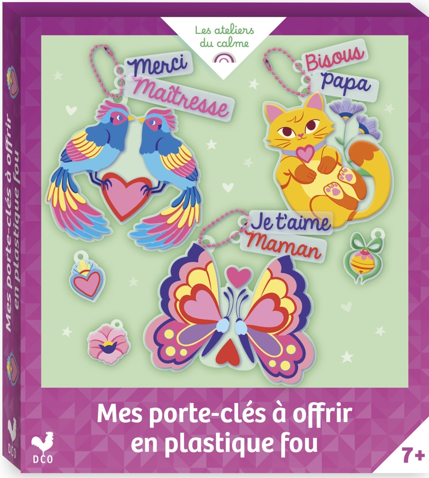 Mes porte-clés à offrir en plastique fou - mini boîte avec accessoires
