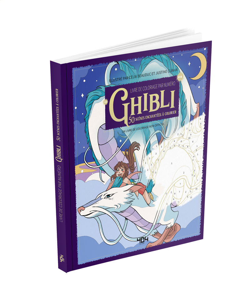 LIVRE DE COLORIAGES PAR NUMERO - GHIBLI 2