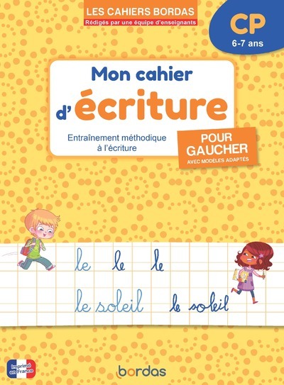 Les cahiers Bordas - Mon cahier d'écriture pour gaucher CP