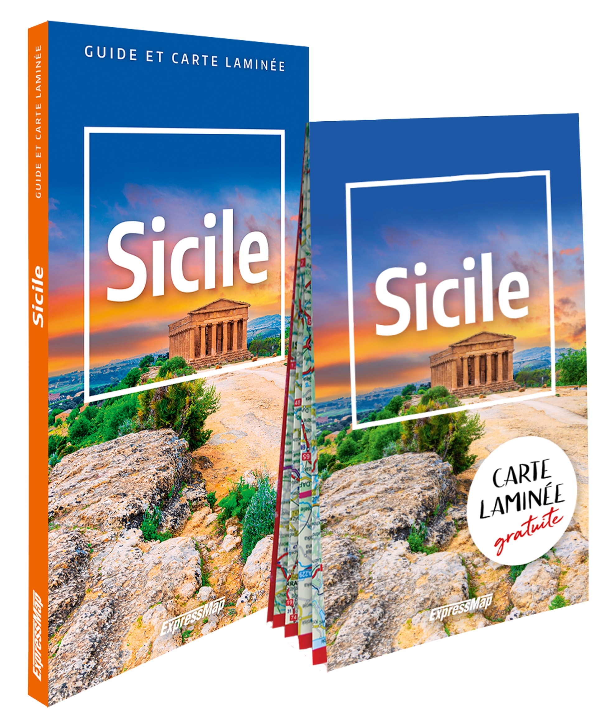 SICILE (GUIDE ET CARTE LAMINEE)