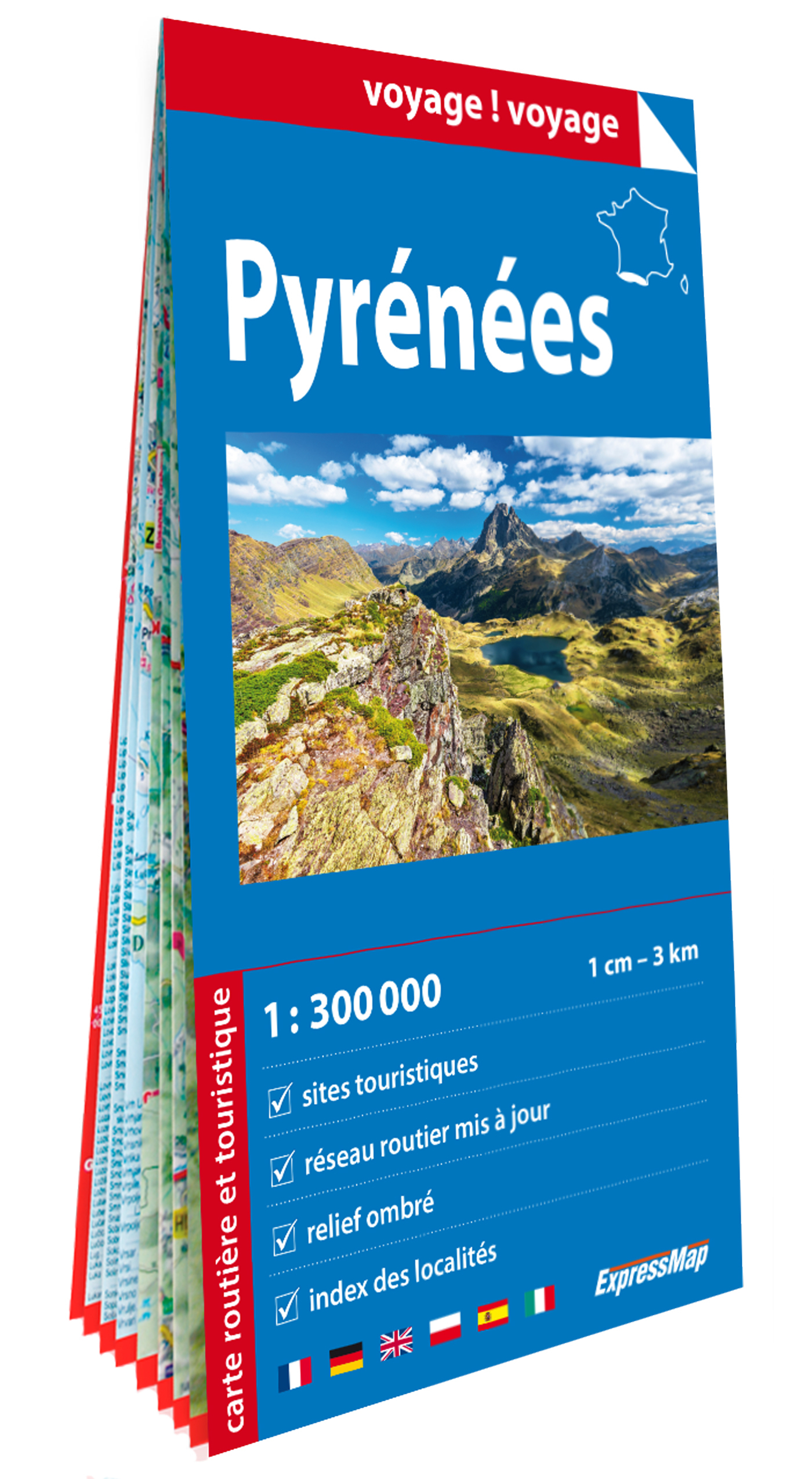PYRENEES 1/300.000 (CARTE GRAND FORMAT EN PAPIER) - NOUVELLE EDITION