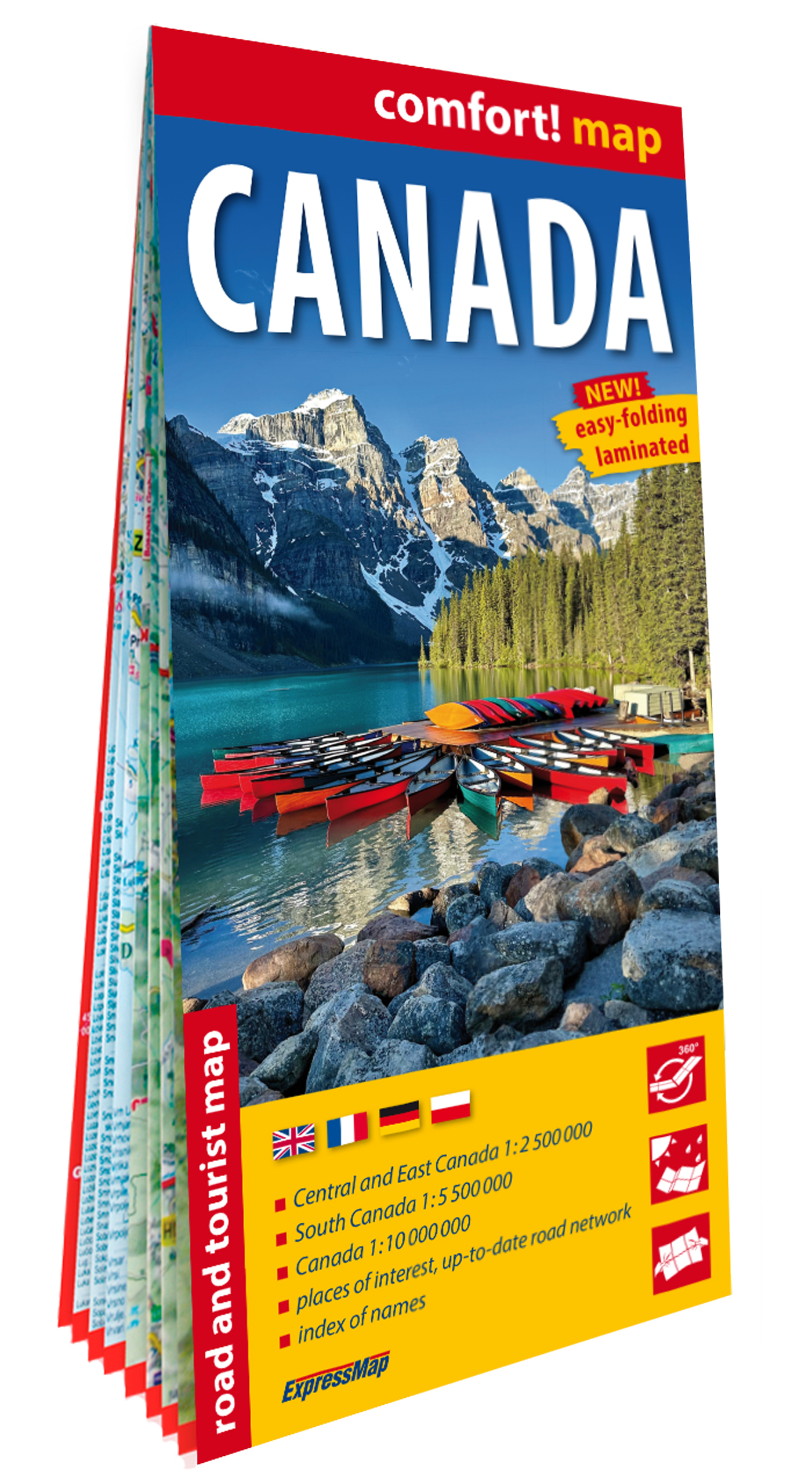 CANADA 1/2.500.000 (CARTE GRAND FORMAT LAMINEE) - NOUVELLE EDITION