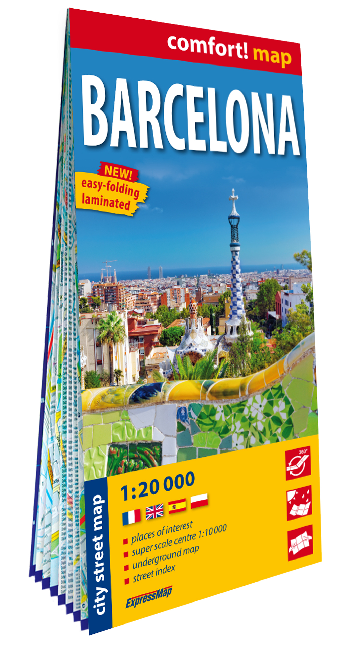 BARCELONE 1/20.000 (CARTE GRAND FORMAT LAMINEE) - NOUVELLE EDITION