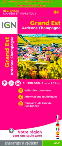 NR04 GRAND EST (ARDENNES-CHAMPAGNE) 1/250 000