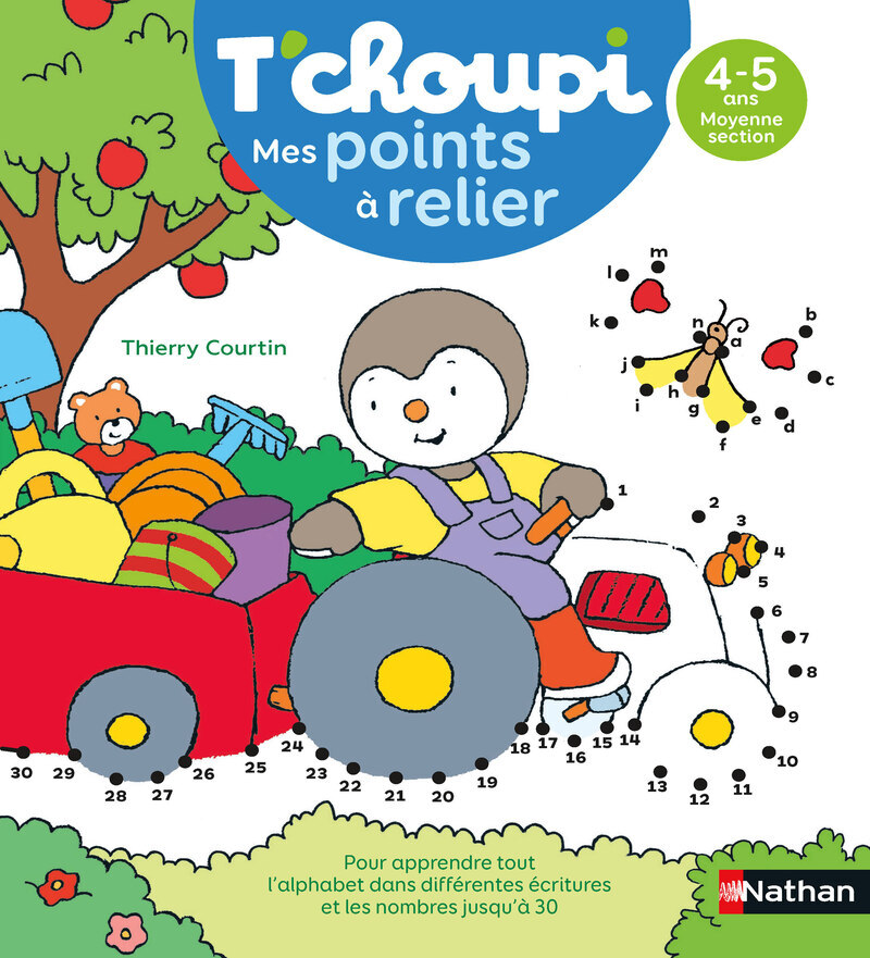 T'choupi Mes points à relier - Lettres et nombres 4-5 ans MS