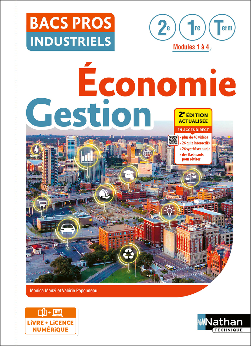 Economie - Gestion Tome unique 2de/1re/Tle Bac Pro Industriels - 2024 - Pochette - élève - + iManuel