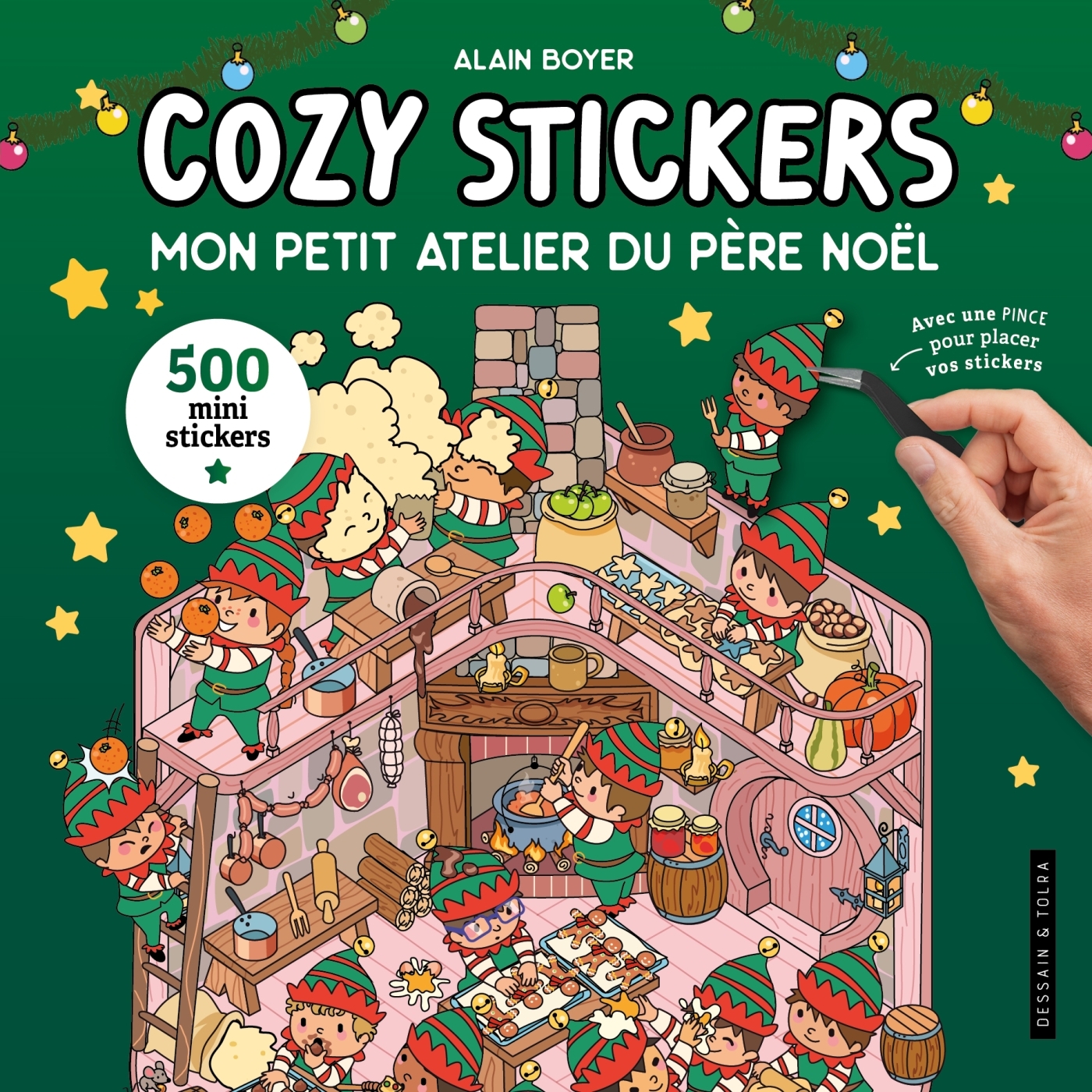 COZY STICKERS - MON PETIT ATELIER DU PERE NOEL - 5 SCENES A CREER AVEC 500 MINI STICKERS