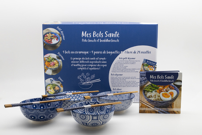 Coffret bleu Mes bols santé - Poke bowls et buddha bowls