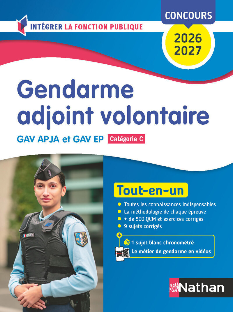 Concours Gendarme adjoint volontaire - Catégorie C 2026/2027