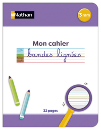 Bandes lignées - Mon cahier 3 mm à la française