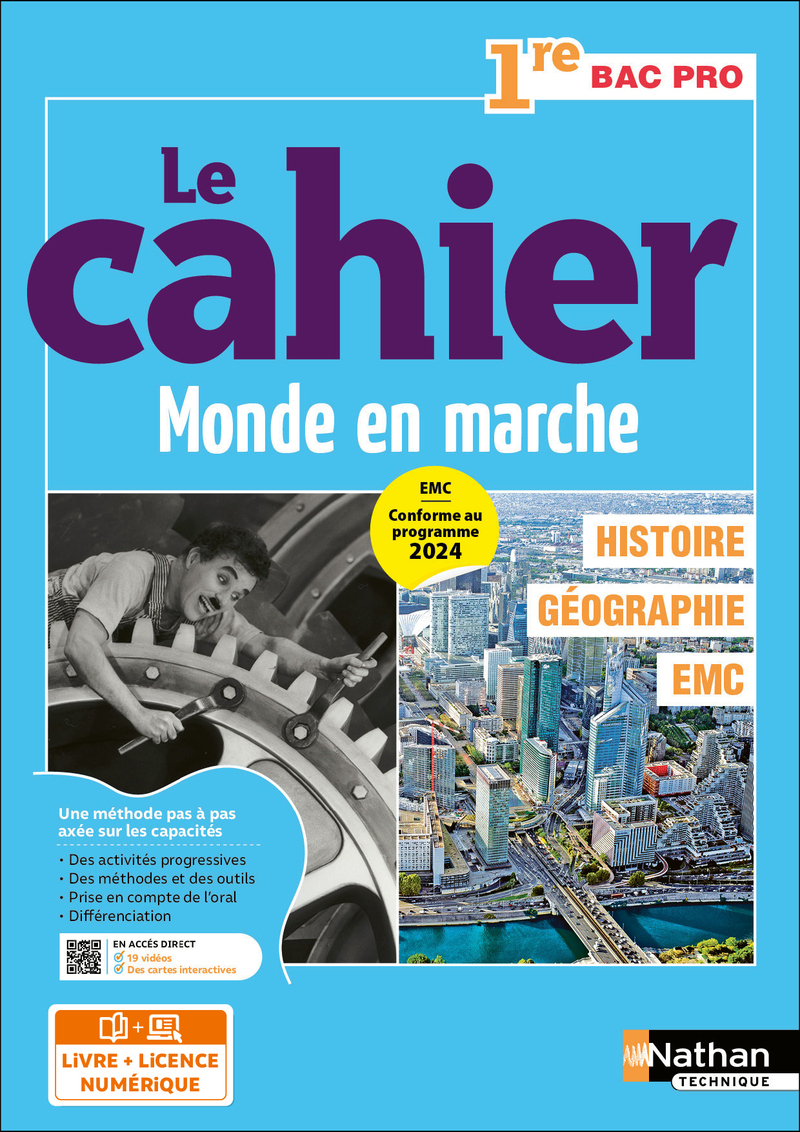Histoire - Géographie - EMC - 1re Bac Pro - Coll. Le monde en marche - Éd. 2025 - Livre + licence