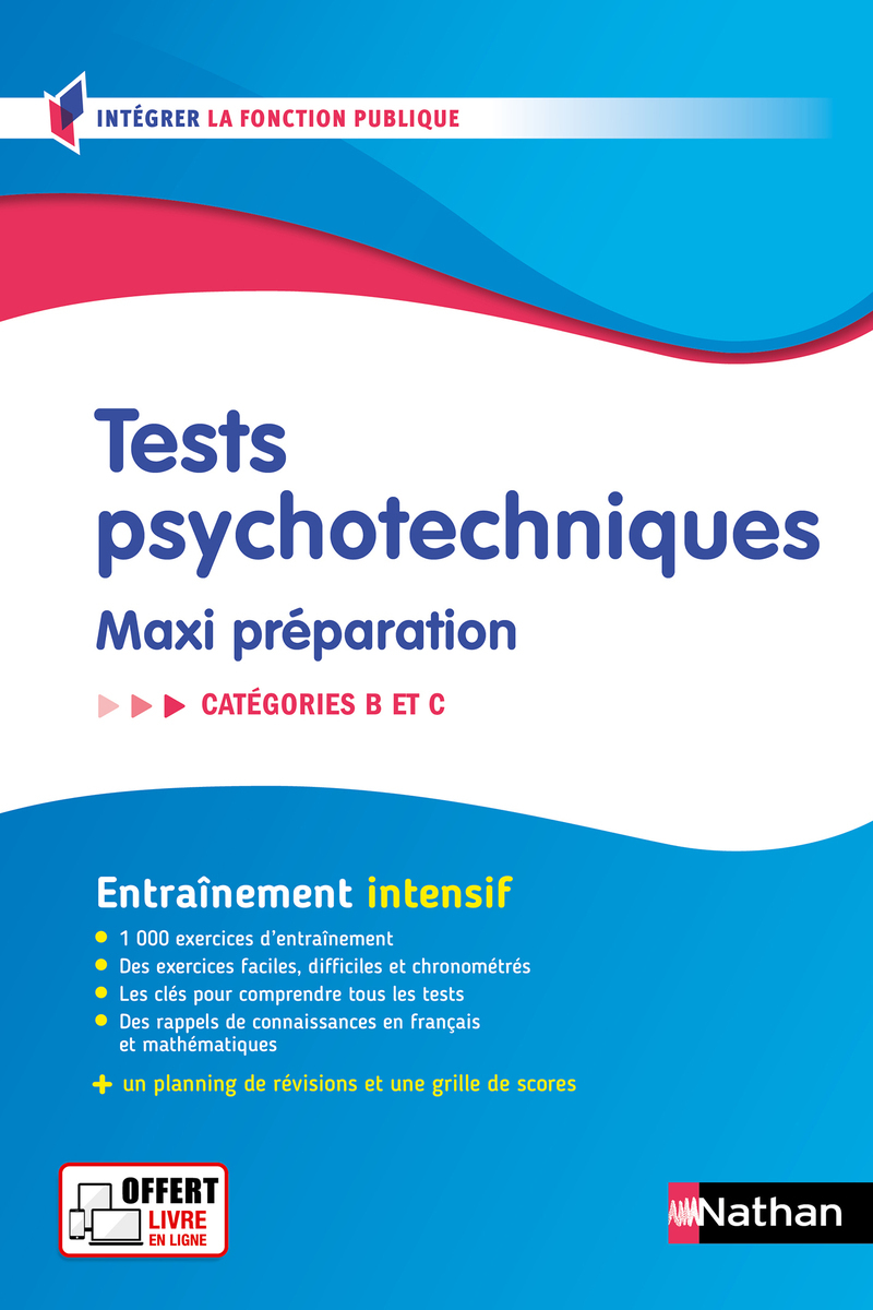 Tests psychotechniques - Maxi préparation - Concours de catégories B et C - N° 55