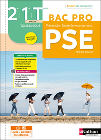 Prévention santé environnement - Tome unique - 2de/1re/Term Bac Pro - Coll. Acteurs de prévention - Éd. 2025 - Livre + licence