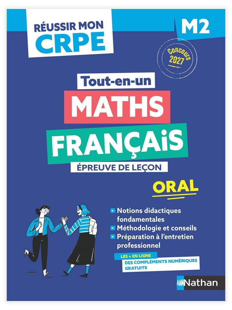 Réussir mon CRPE - Français Maths Admission concours M2 oral 2027-2028