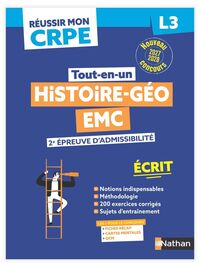 Réussir mon CRPE Histoire Géographie EMC 2e épreuve d'admissibilité L3 écrit 2027