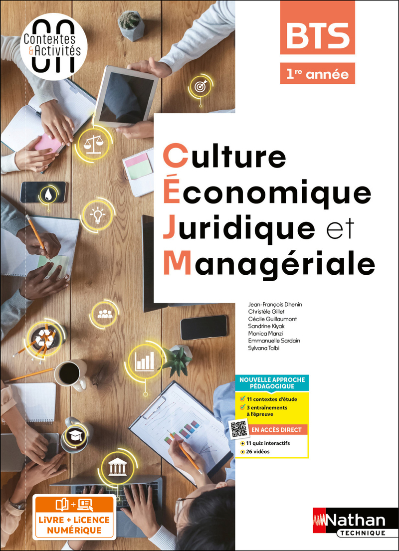 Culture économique, juridique et managériale - BTS 1re année - Coll. Contextes & Activités - Éd. 2025 - Livre + licence