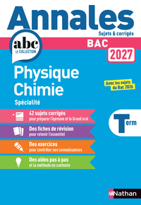 Annales Bac Physique Chimie Term. 2027 - Corrigé