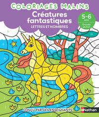 Créatures fantastiques Lettres et nombres GS - Coloriages malins