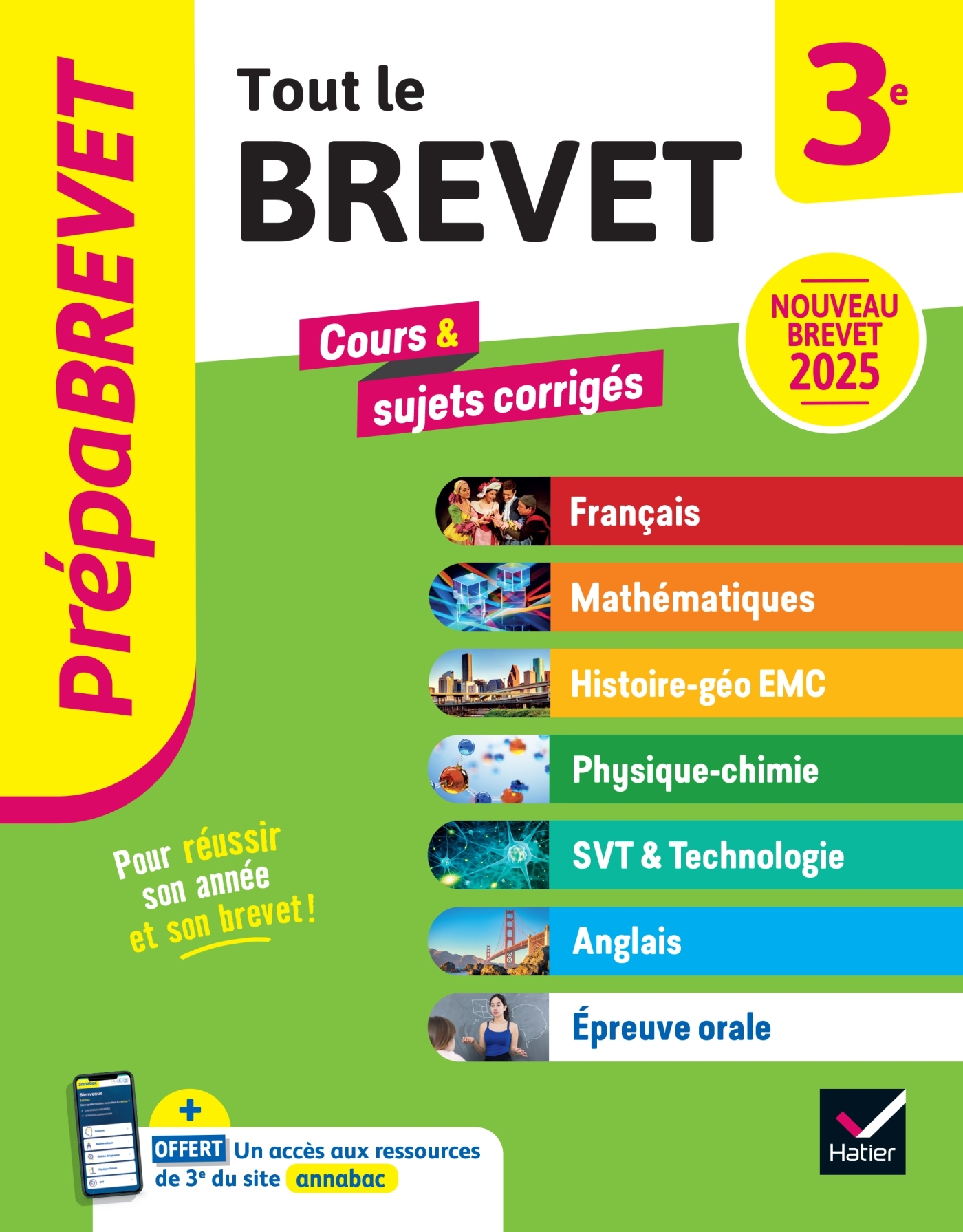 Prépabrevet - Tout le brevet 2025 - 3e (toutes les matières)
