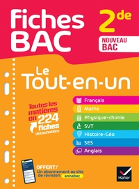 Fiches bac - Le Tout-en-un 2de (toutes les matières) - 2025-2026