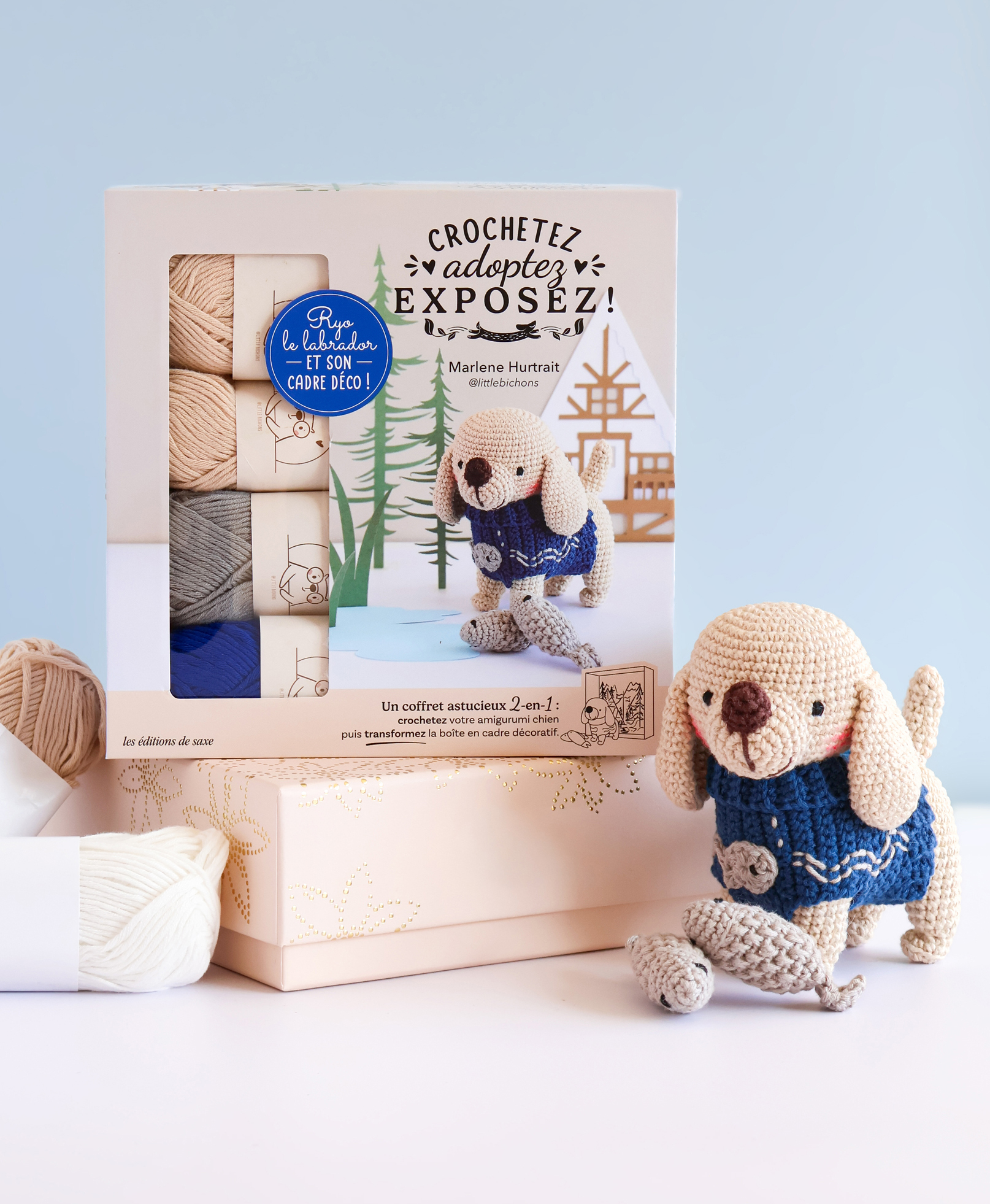 Crochetez, adoptez, exposez ! Coffret Ryo le labrador au crochet