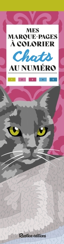 Mes marque-pages à colorier au numéro - Chats