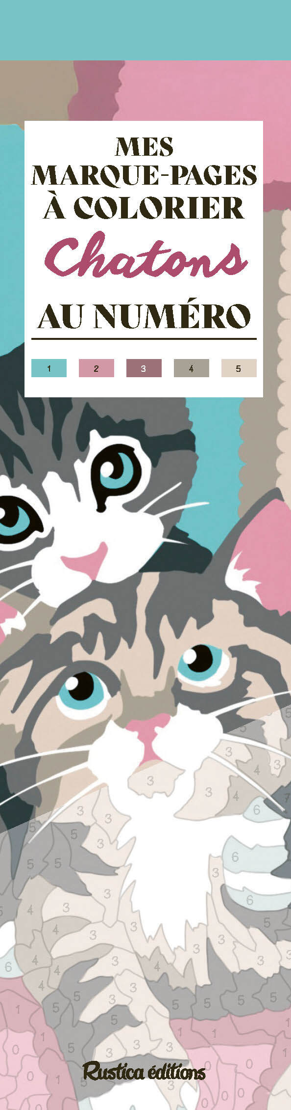 Mes marque-pages à colorier au numéro : Chatons