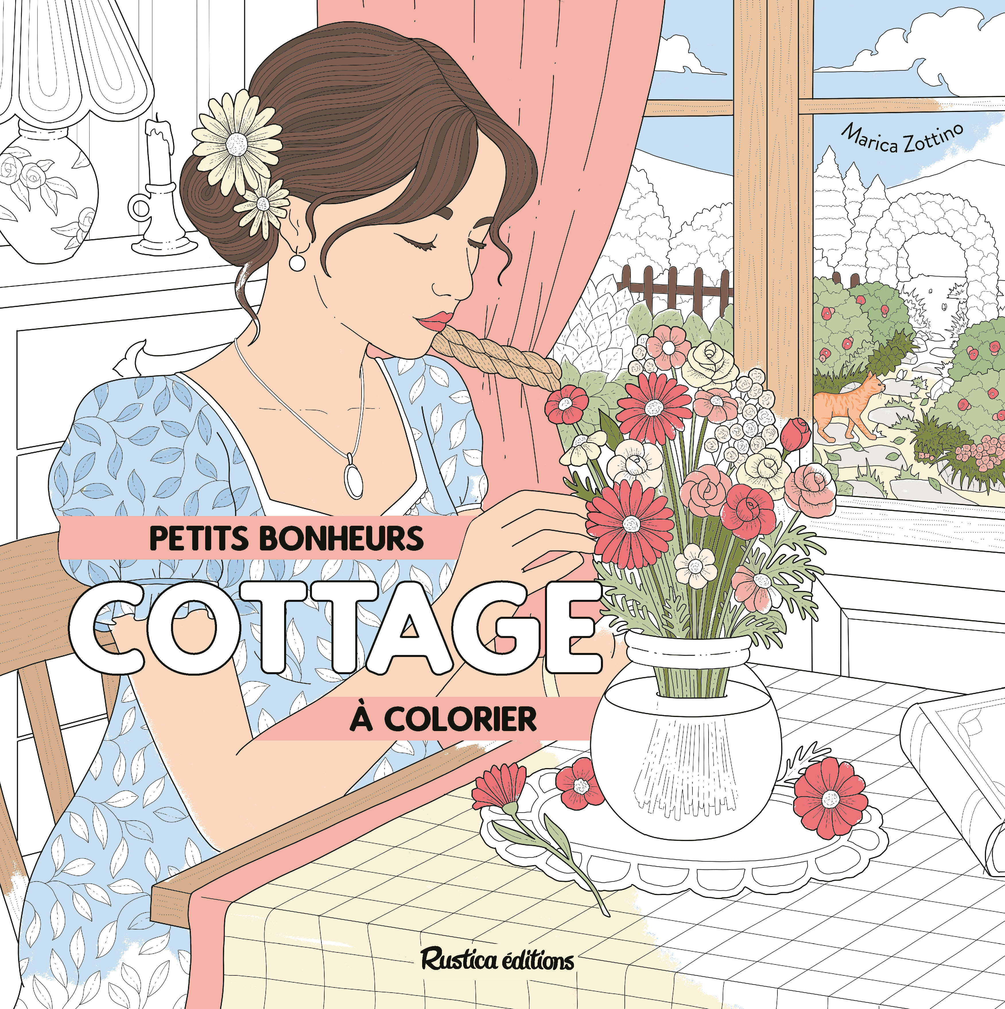 Petits bonheurs cottage à colorier