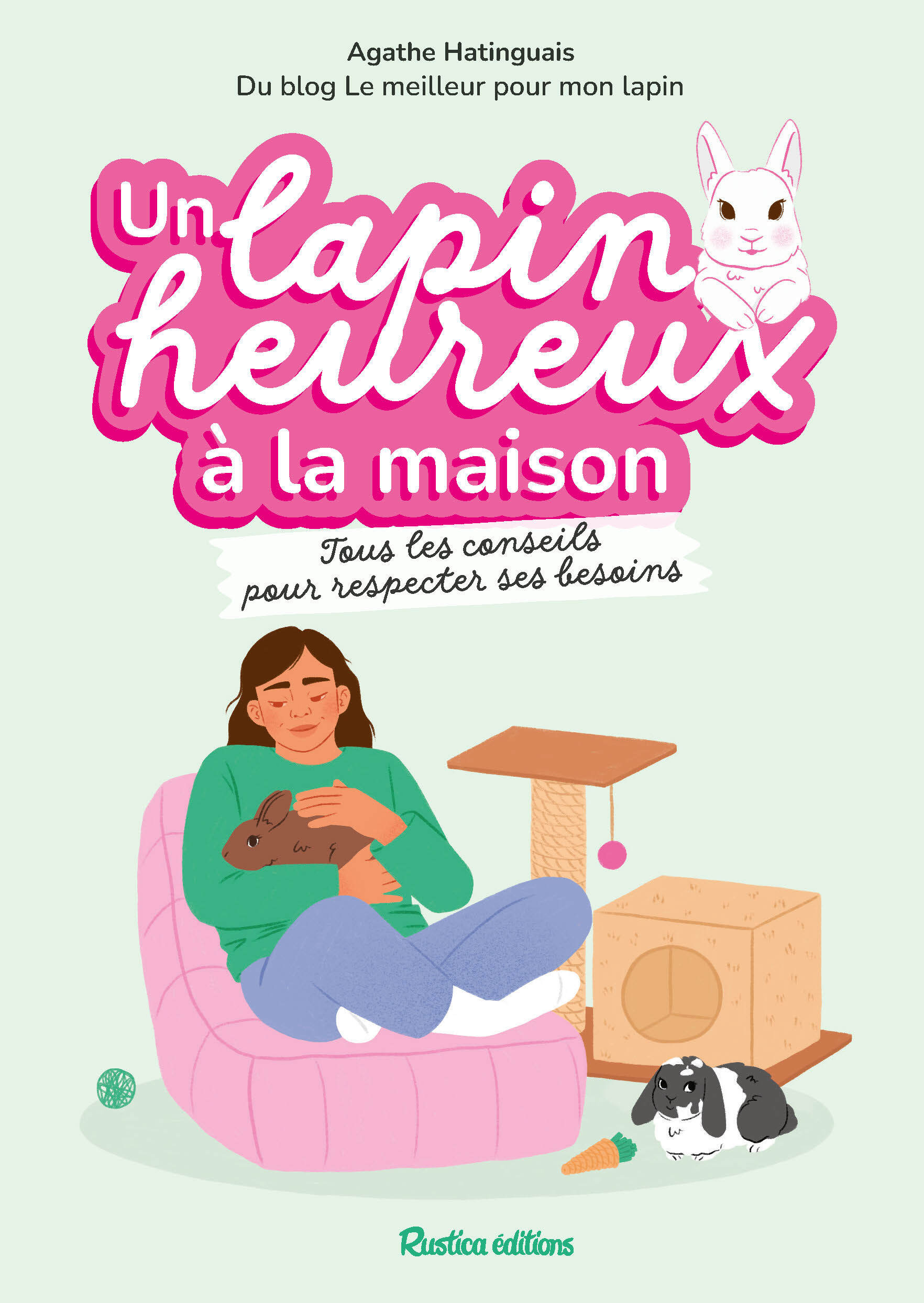 Un lapin heureux à la maison