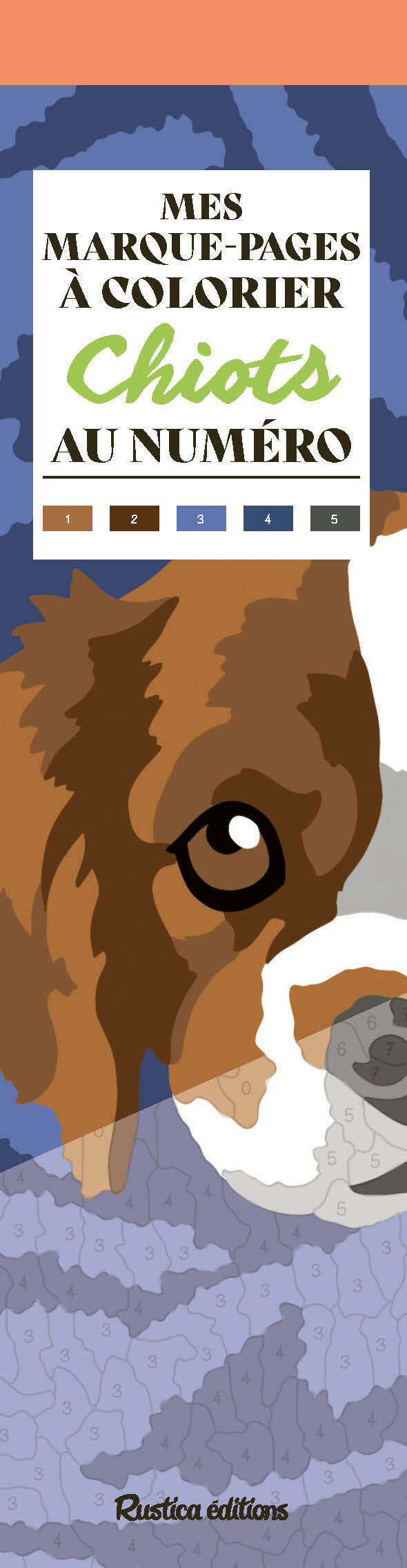Mes marque-pages à colorier au numéro : Chiots