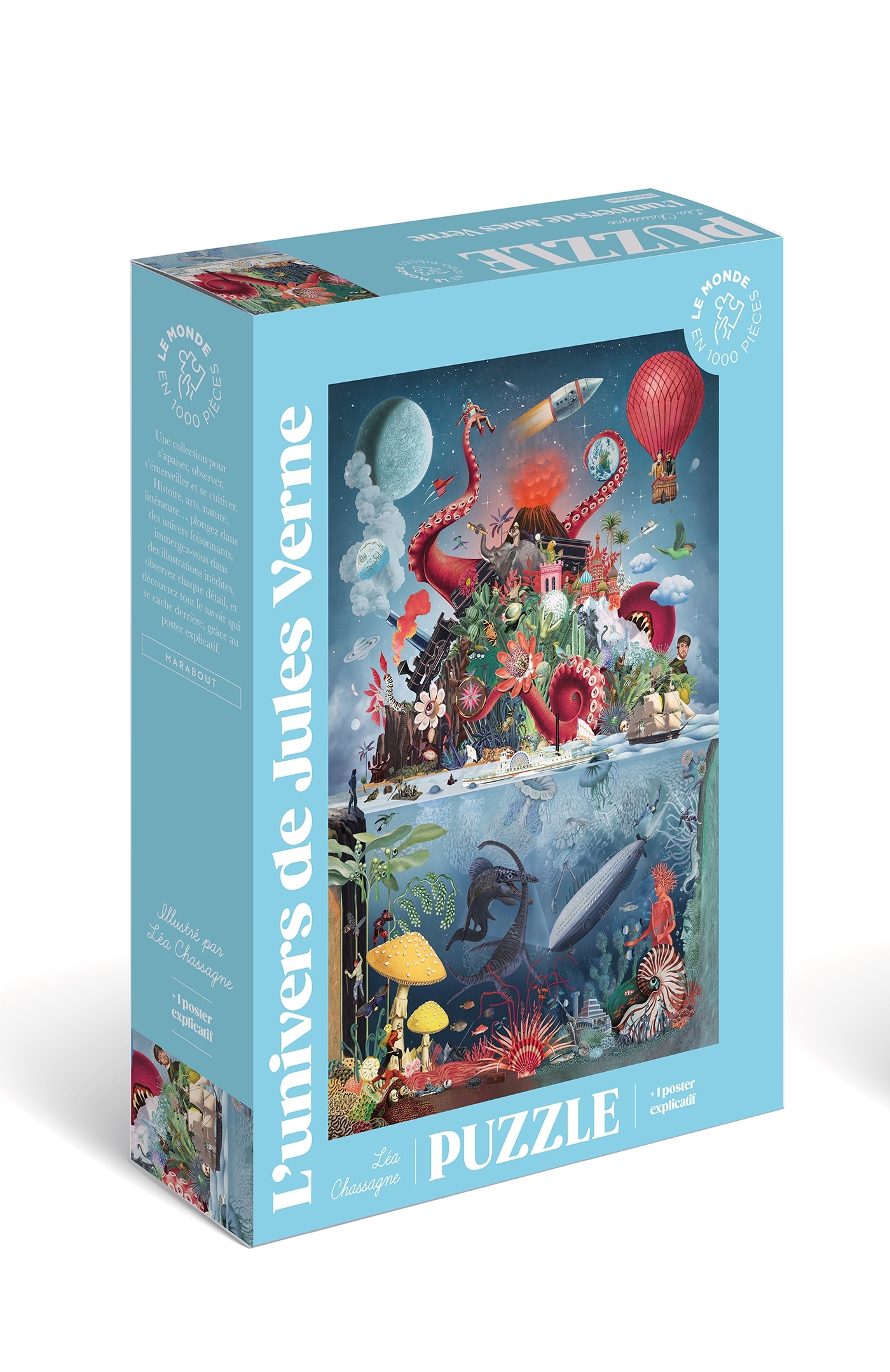 Puzzle 1000 pièces - L'univers de Jules Verne