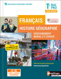 Français Histoire-Géographie EMC Term Bac pro - Livre + Licence élève (Regards croisés) - 2021