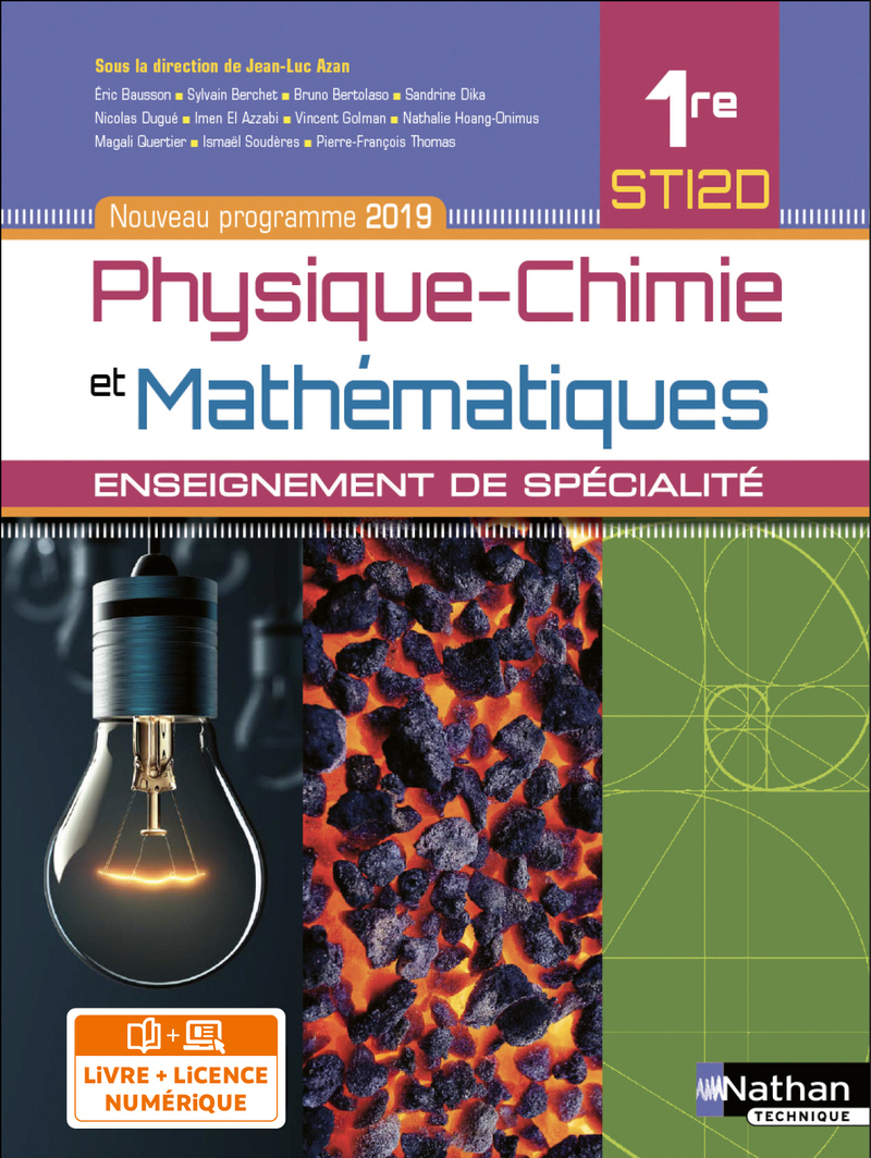 Physique-chimie et Mathématiques 1re STI2D - Enseignement de spécialité - Livre + licence élève 2019