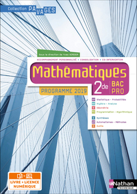 Mathématiques 2E Bac Pro (Pavages) livre + licence 2019