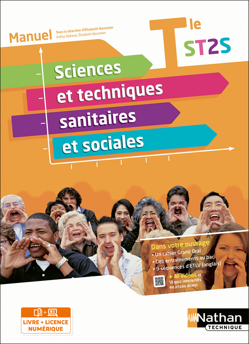 Sciences et techniques sanitaires et sociales Manuel - Term ST2S - Livre + licence élève - 2022.