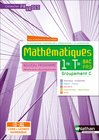 Mathématiques 1re/Term Bac Pro - Groupement C (Manuel) - (Pavages) Livre + licence élève 2020