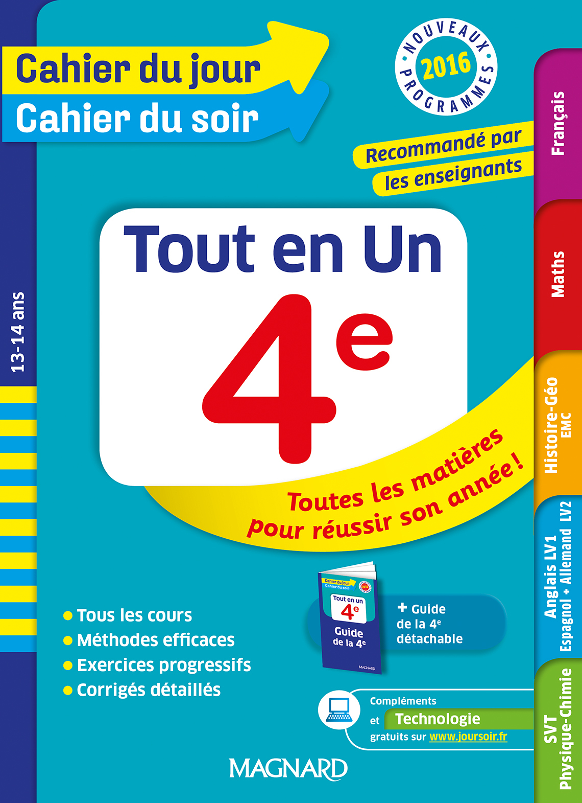 Tout en Un 4e - Cahier du jour Cahier du soir
